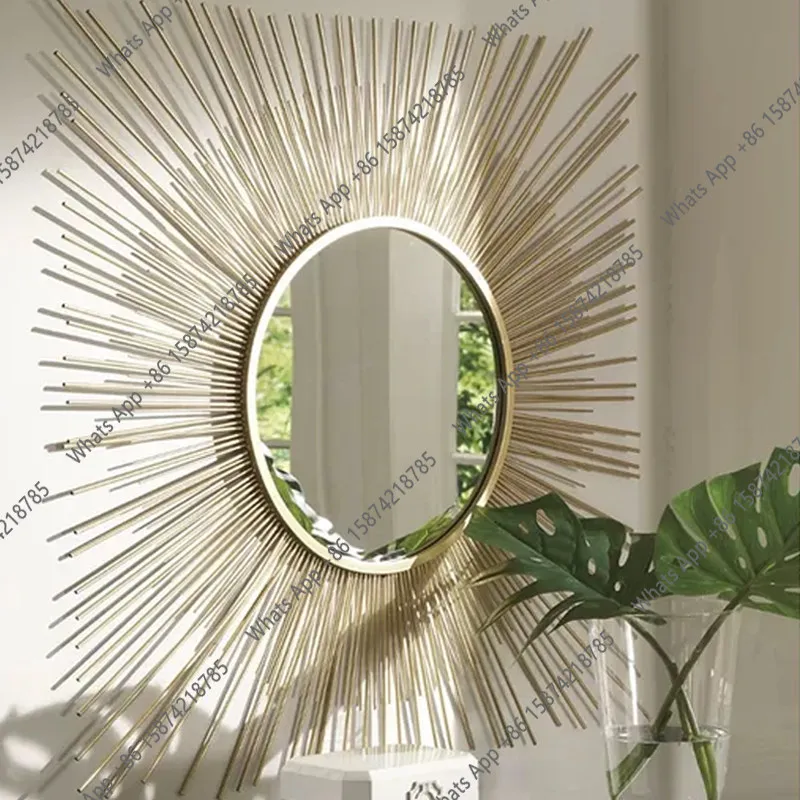 

Modern simple household foldable four-sided wall haircut decorative mirror lens