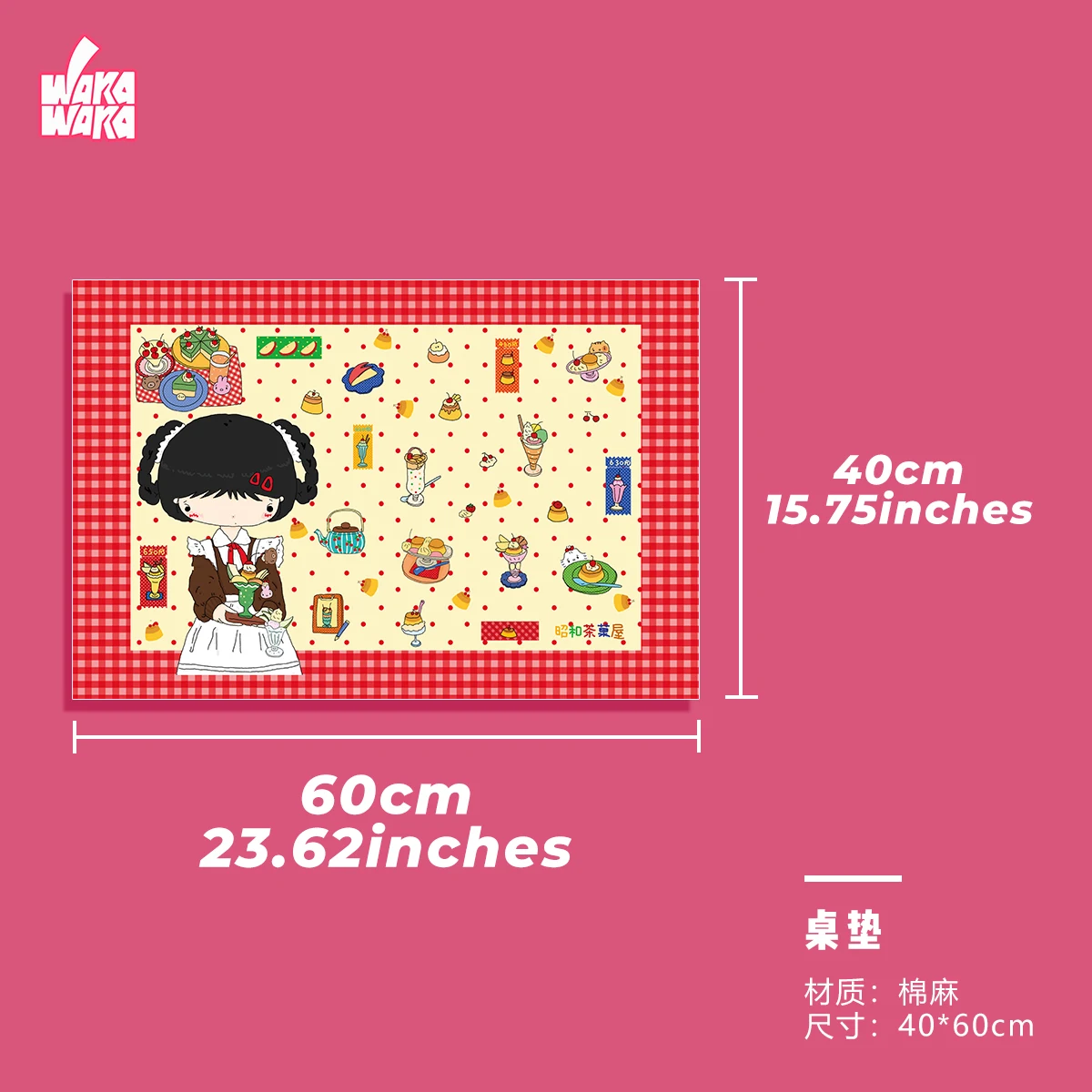 Kawaii Table Mat Cute Scrapbooking Deco Notebook Decoration Table Clothes Cartoon Panda Clover Design