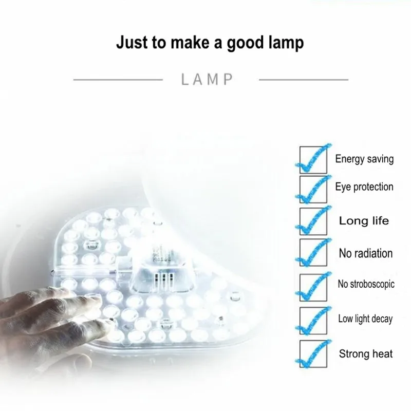 PANEL circular de luz LED, anillo circular de 12W, 18W, 24W, 36W, 2835SMD, AC220V, 230V, 240V