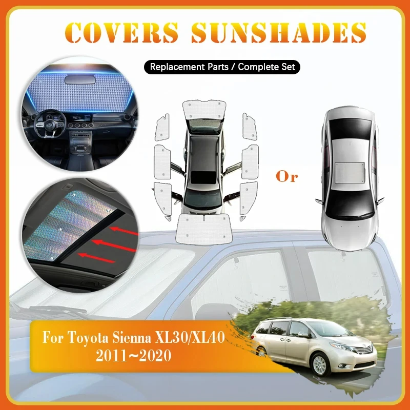 

Car Sunshades Covers For Toyota Sienna XL30 XL40 2011-2020 Skylight Summer Sunscreen Window Coverage Sunshades Auto Accessories