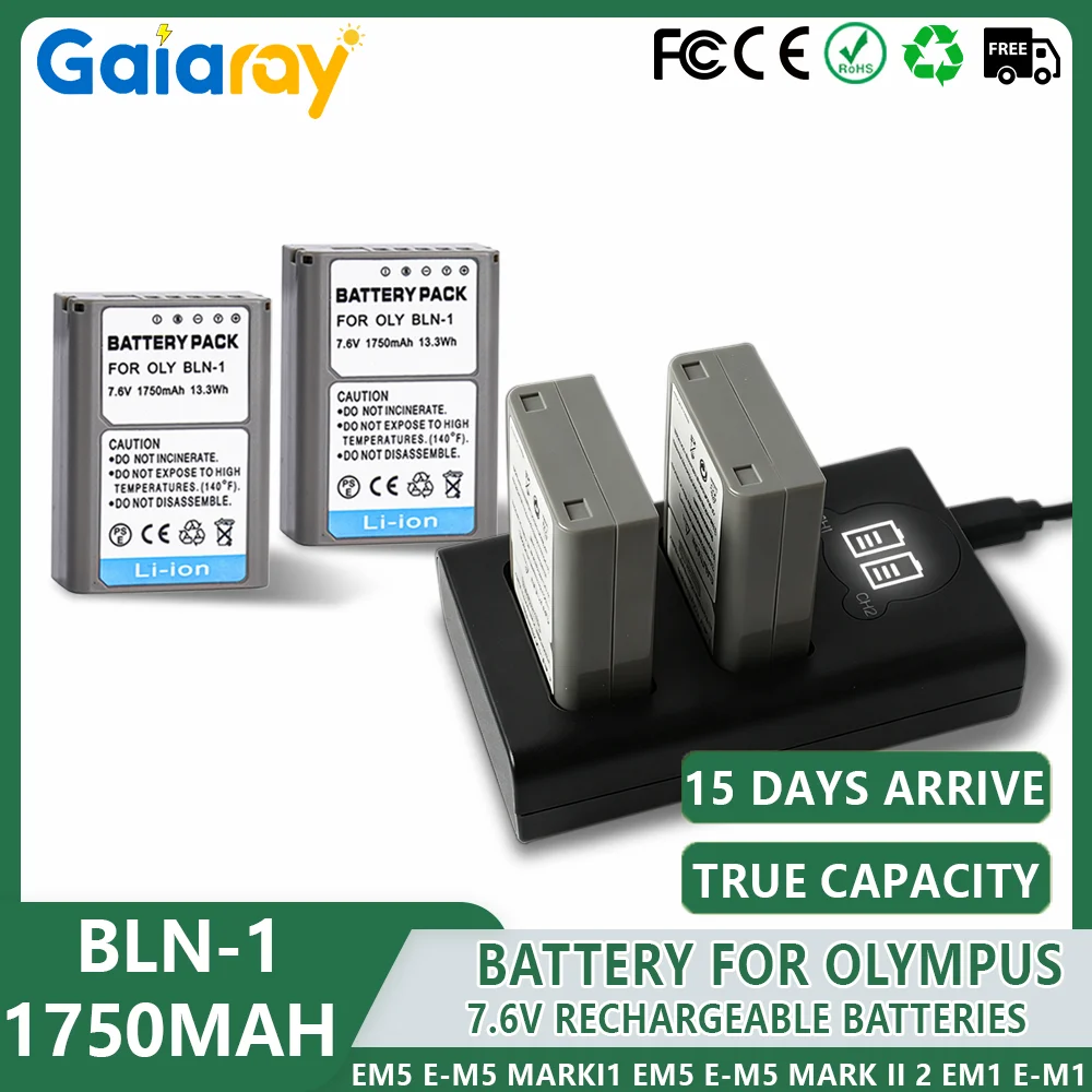 1-4pc BLN1 PS-BLN1 PSBLN1 Battery + Dual USB Charger for Olympus OM-D E-M1 Olympus Pen F OM-D E-M5 PEN E-P5 OM-D HLD-6 Batteries