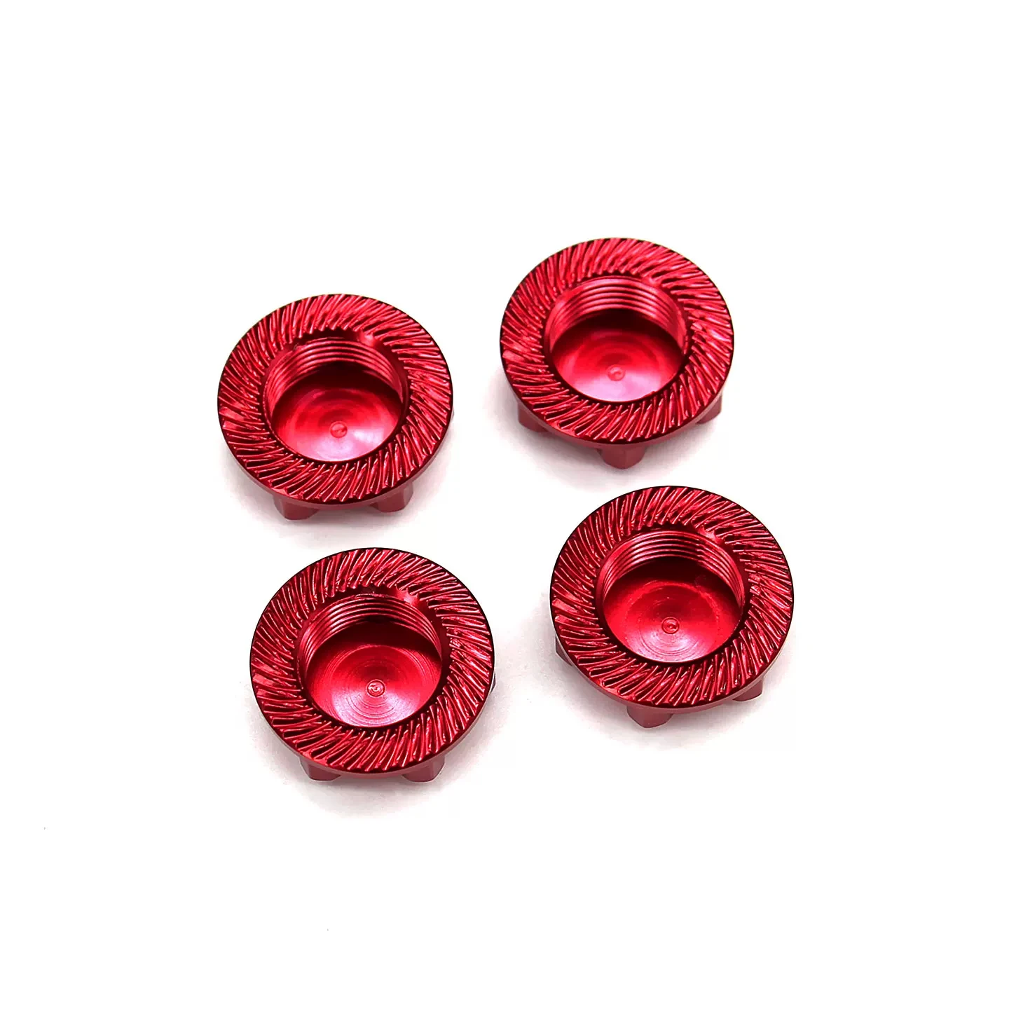 Hot Racing HRANRO10N02 Red Alum 17mm Serrated Dirt Shield Wheel Nuts (4pcs) for 1/8 Arrma Nero/Kraton/Talion/Typhon