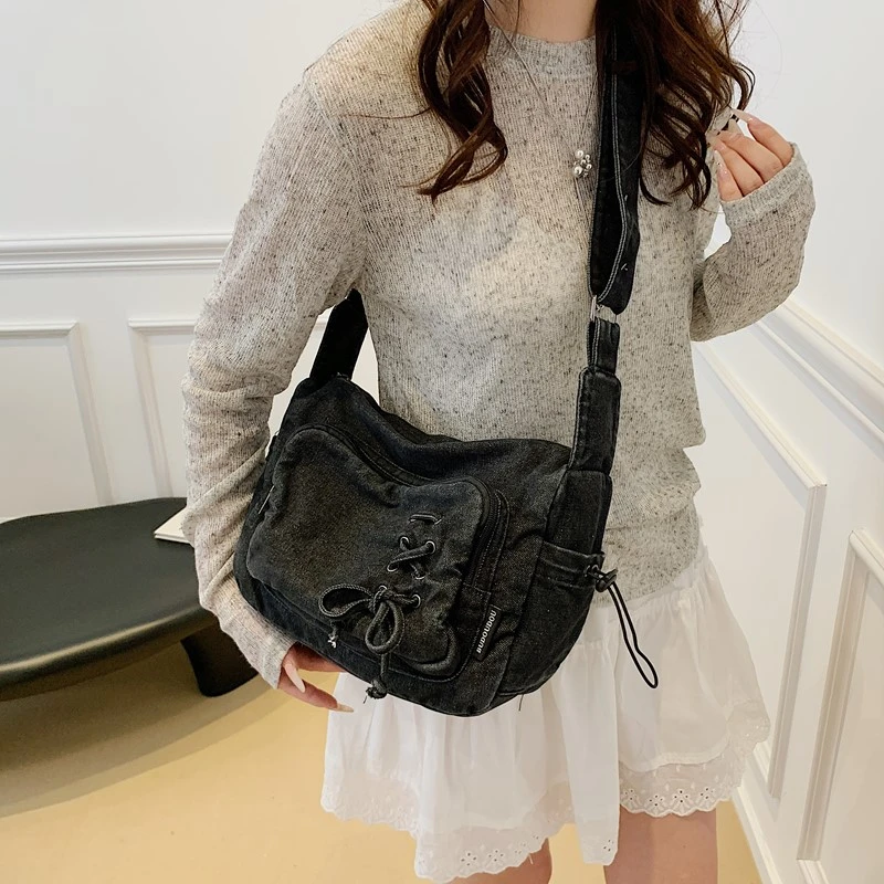 

Casual women's denim new trendy shoulder bag crossbody bag designer luxury bag сумка bolsos de mujer bags for woman ita bag 가방