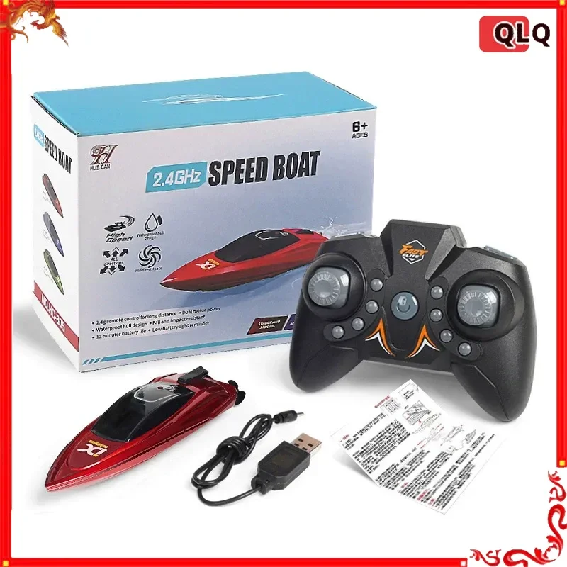 เรือบังคับวิทยุขนาดเล็ก เรือดำน้ำสตั๊นท์ความเร็วสูง ของเล่นน้ำไฟฟ้าสำหรับเด็กผู้ชาย สนุกสนานในช่วงฤดูร้อน เรือแข่งของเล่นและงานอดิเรก