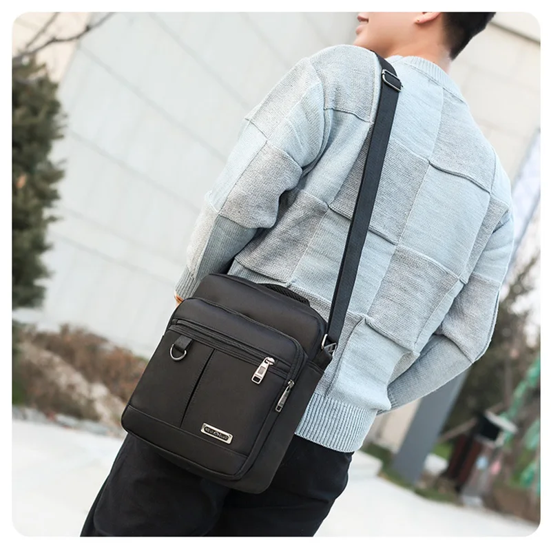 Men Casual Messenger Bag Satchels Fashion Handbags Zipper Shoulder Bags High Quality Business Male Crossbody Sling Flap XA195ZC