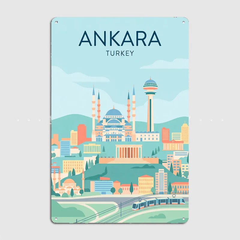 Ankara Turkey Travel Metal Custom Sign Living Room Wall Indoor Decor Room Decoration Bedroom Posters Home Decor