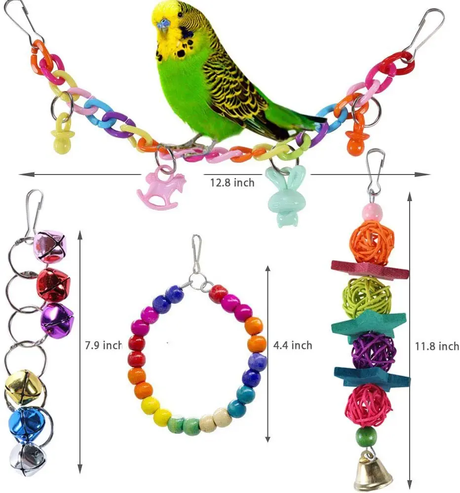 Parrot Chewing Toys New Station Board Cotton Rope Birdcage Accessories Hanging Cage Swing Toy