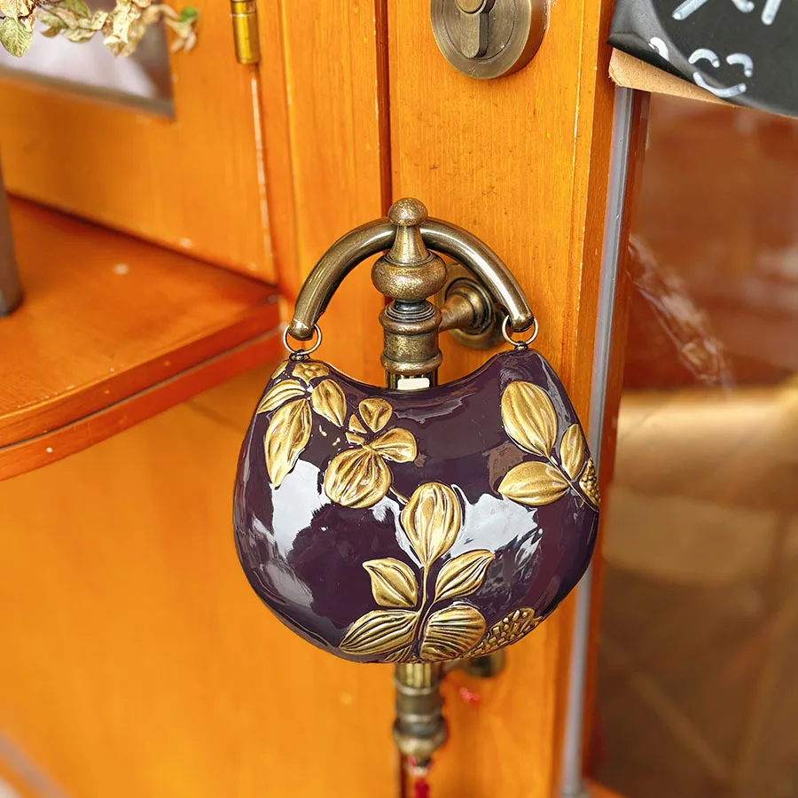 

printed lock dinner bag flower handbag shell bag temperament oblique span bag