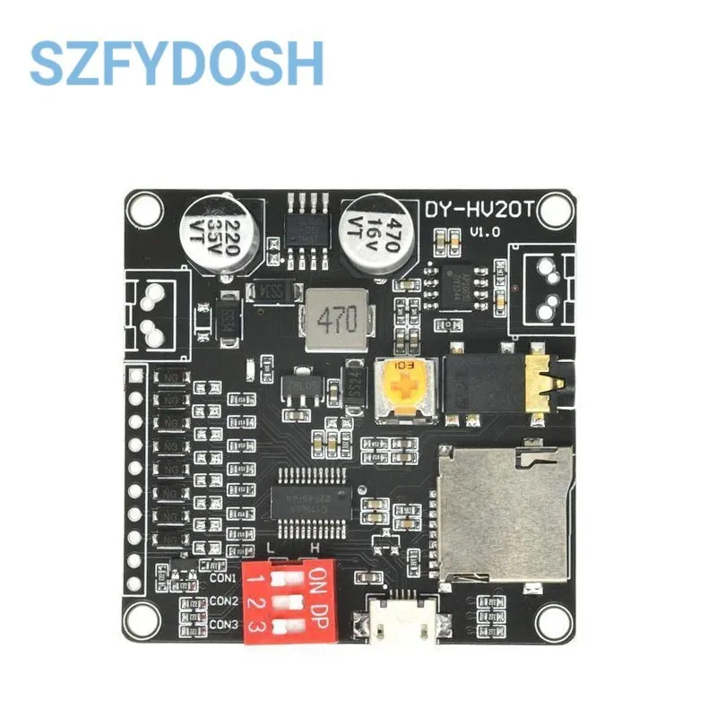 DY-HV20T HV20T 12V/24V Power Supply10W/20W Voice Playback Module Supporting Micro SD Card MP3 Music Player For Arduino