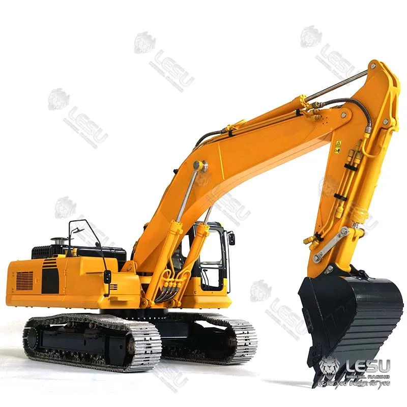 Lesu 1/14 Pc360 Rc Hydraulic Excavator Metal Sprocket Pump Painted Yellow Digger Truck Model Toys For Adults Thzh0900