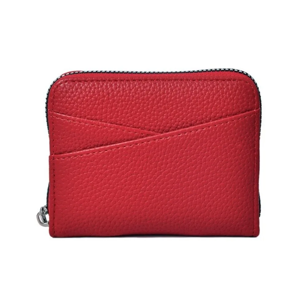 

Portable Short PU Leather Wallet Japanese Zipper Coin Pouch Multiple Card Slots Large Capacity Organ Card Holder Girls