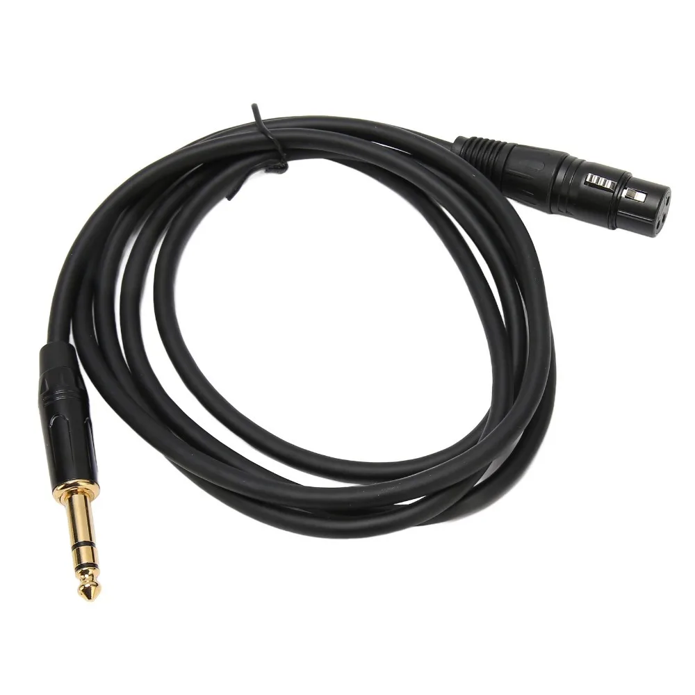 6.35mm TRS Stereo Plug XLR Female to 1/4 TRS Cable Heavy Duty Balanced Interconnect Cable XLR 3Pin Female to 1/4 Inch TRS Plug