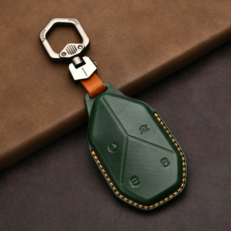 Genuine Leather Protector for BYD Formula Leopard SUPER 5 SUPER 8 SUPER 3 9 Key Case Cover Fob