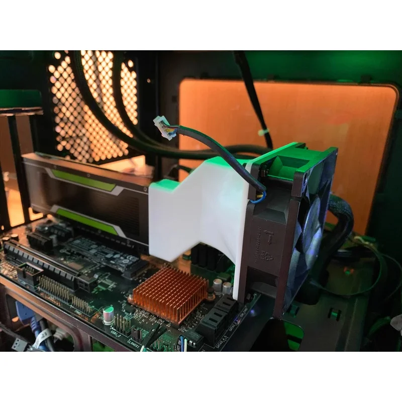 For NVIDIA Tesla P4 M4 T4 graphics card cooling modified fan 8CM 3D printing materials