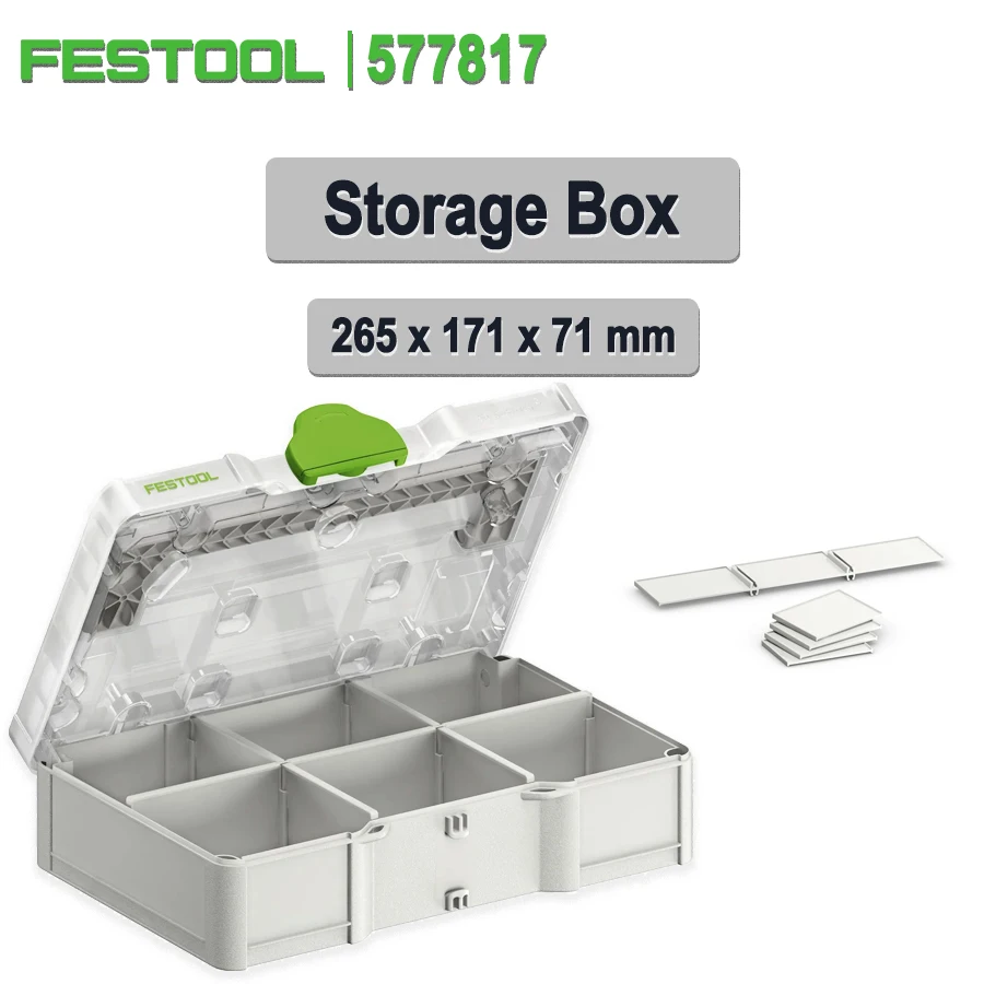 

Ящик для хранения инструментов FESTOOL SYS3 S 76, 265 x 171 x 71 мм, пластиковый, с перегородками, многофункциональный, артикул 577817