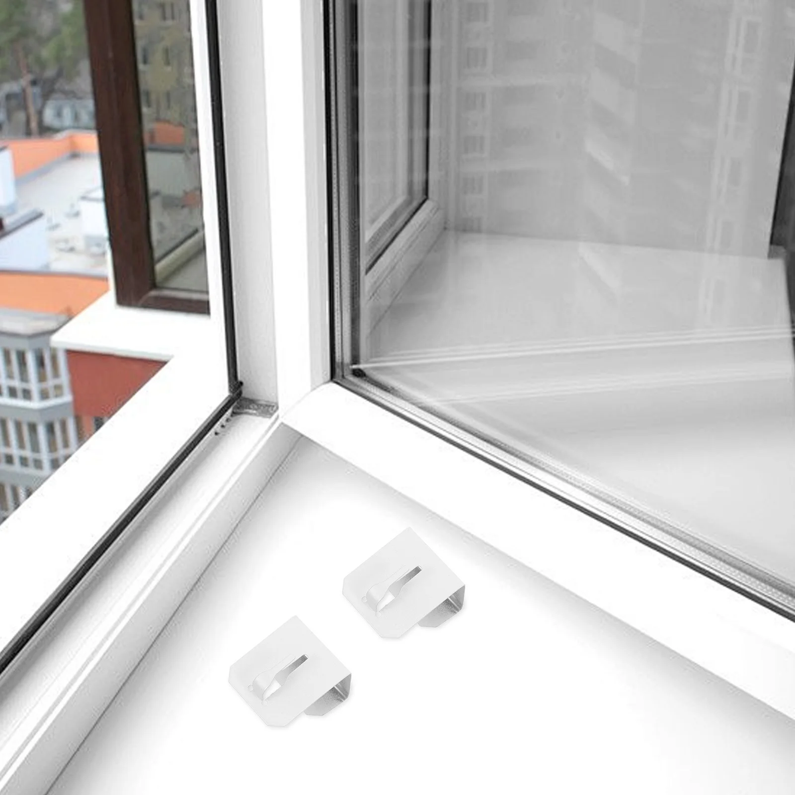 

10pcs Window Hooks Decorative Clips Metal Frame Hanger For 12-20Mm No Drill String Light Curtain Holder - Christmas Decoration