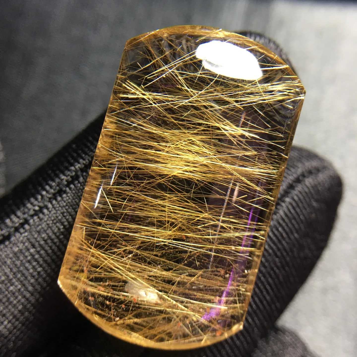 Natural Gold Hair Rutilated Quartz Necklace Pendant Jewelry For Women Lady Men Wealth Healing Crystal 35mm Gemstone Beads AAAAA
