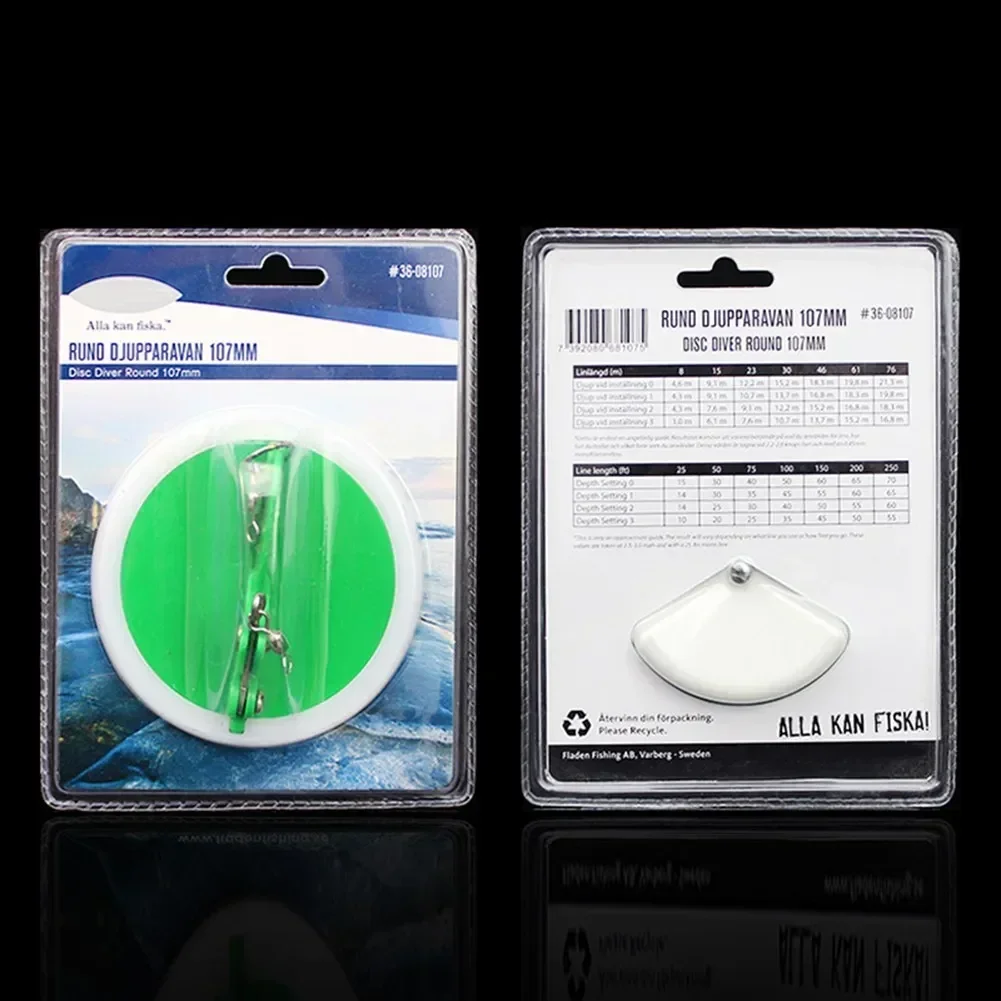 Boat Fishing Trolling Diving Disc Diver Connector Come With Sinker 8-shaped Ring Plastic+Stainless Steel Reduces Water Drag