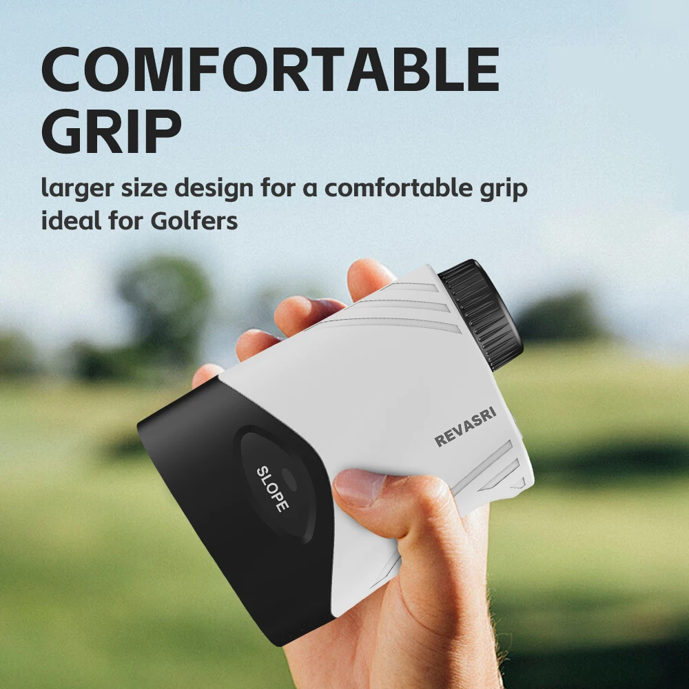 REVASRI 1000 Yards Golf Laser Range Finder with Magnetic Slope Compensation Flag Lock Vibration USB-C Rechargeable for Golfers