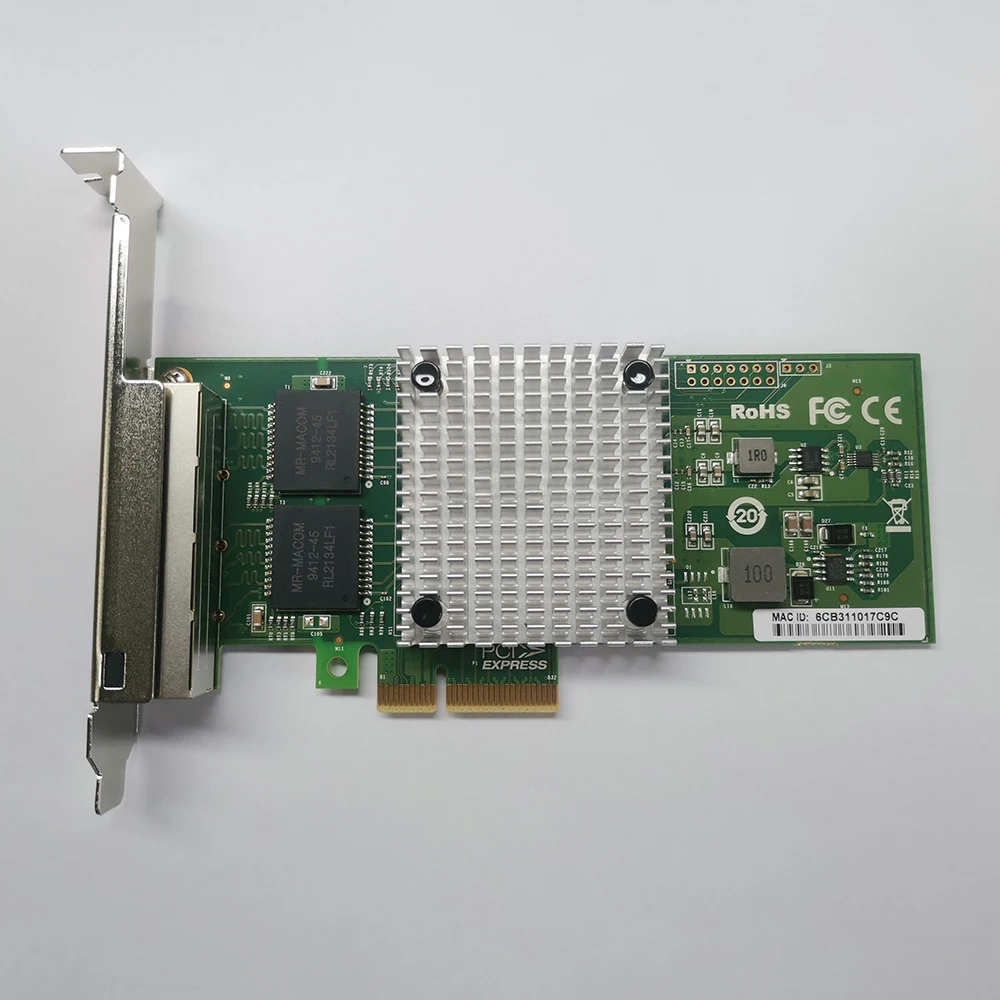 PCIeX4 1G Quad-Port Server Adapter PCI-E X4 Gigabit 4-Port Network Card NIC WX1860-4RJ45
