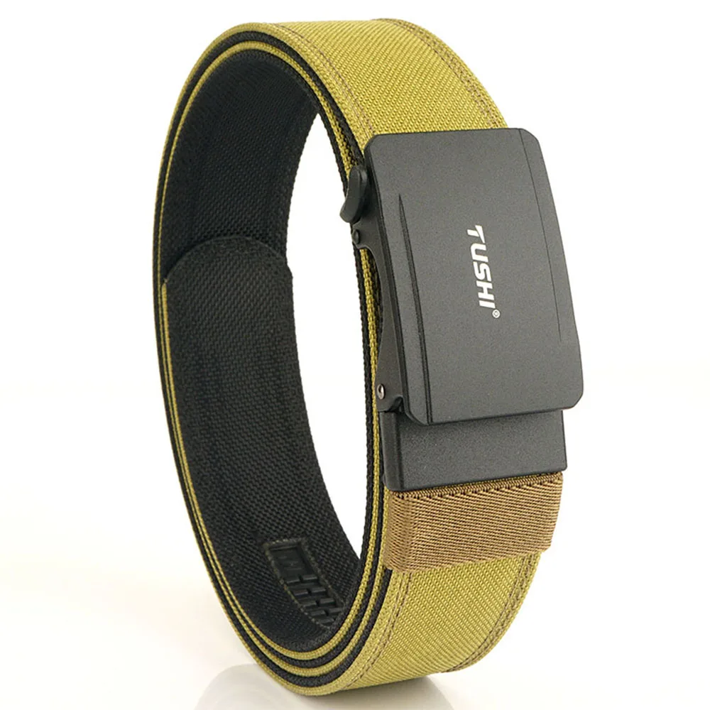 TUSHI 2025 EDC حزام تكتيكي للرجال سبائك الزنك مشبك تلقائي قوي نايلون الشرطة واجب حزام المسدس العسكري الأزرق حزام غير رسمي الذكور #3