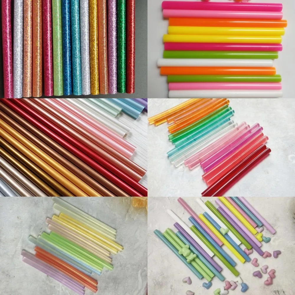 30Pcs/lot Color hot melt adhesive rod collection Special Hot Melt Glue Stick For Glue Gun DIY material