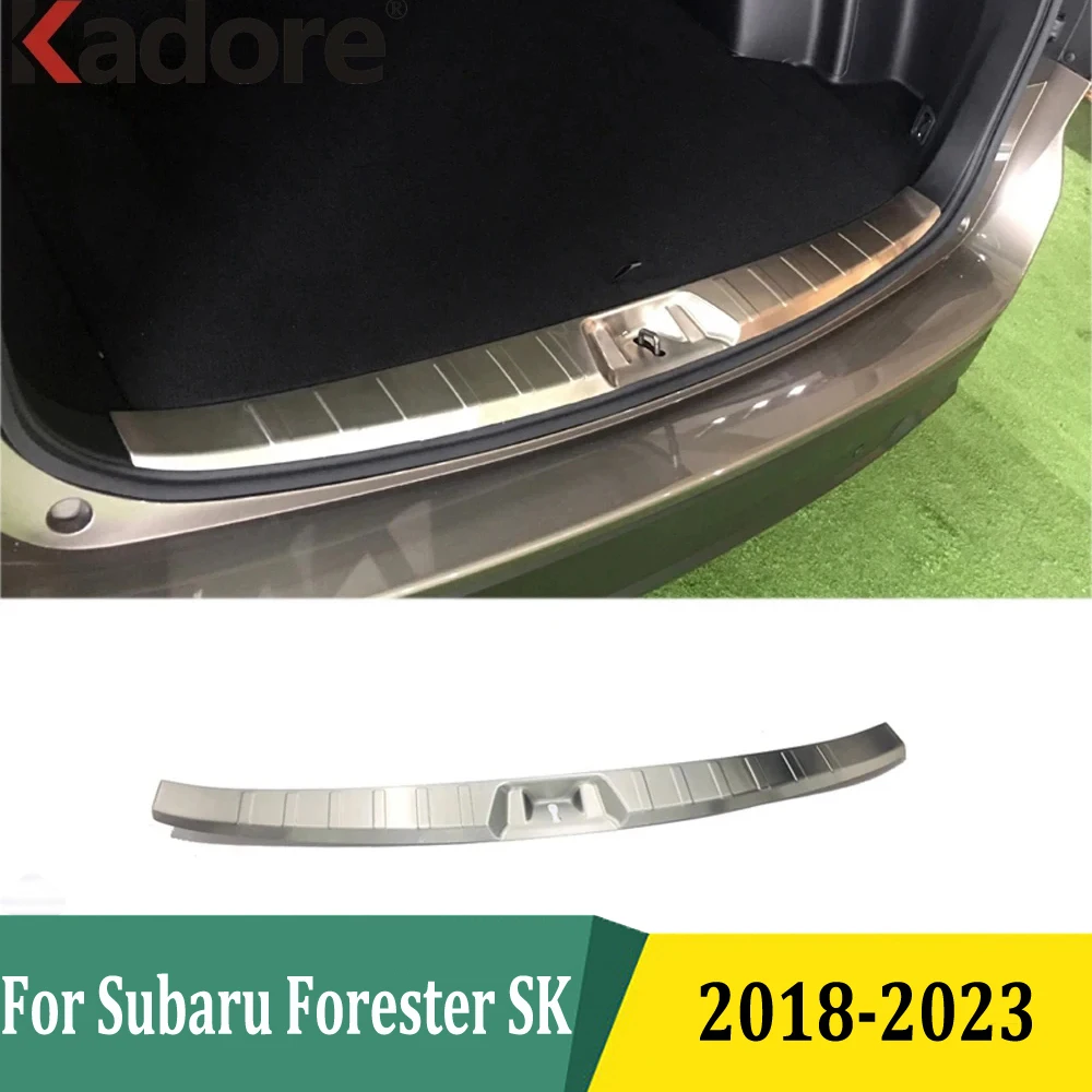 For Subaru Forester SK 2018-2020 2021 2022 2023 Inner Rear Bumper Sill Protector Rear Trunk Boot Scuff Plate Car Accessories