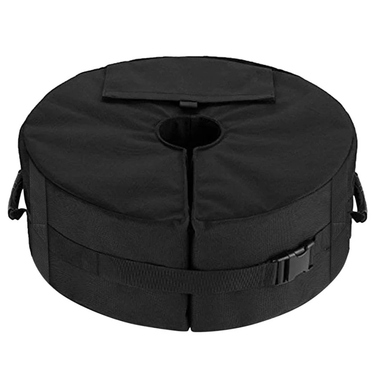 HOT Umbrella Base Weight Bag,Round Terrace Umbrella Base Detachable Windproof Fixed Sandbag,For Beach Garden Umbrella Stand