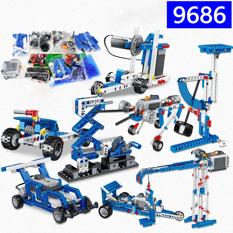 하이테크 9686 호환 DIY 빌딩 블록 부품, 모터 배터리 박스 보조 세트, 기술 9686 하이테크 MOC 벌크 부품