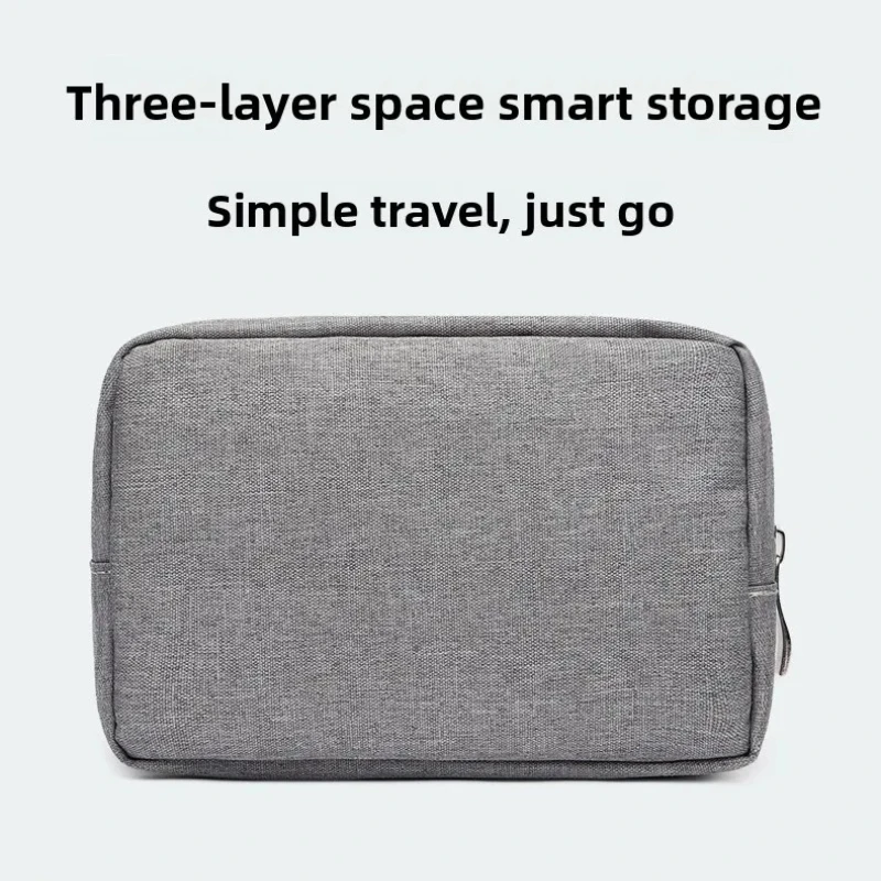 حقيبة تخزين الملحقات الرقمية ذات السعة النسخة المحمولة - تحمل سماعات الأذن وكابلات بيانات وماوس المكياج وبنك طاقة القرص الصلب
