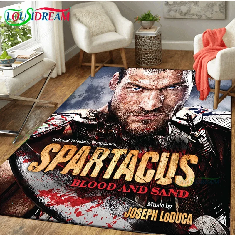 3D S-Spartacus Poster Large Area Rug Carpets for Living Room Decoration Bedroom Playing Room Doormat Home Decor Floor Mat Gifts