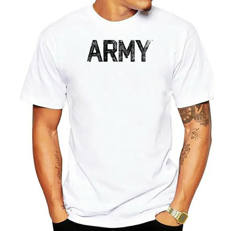 Army Star Mens Short Sleeve Shirt ATHLETIC HEATHER 4X men t shirt women tops tees 100% cotton Short Sleeve tshirts