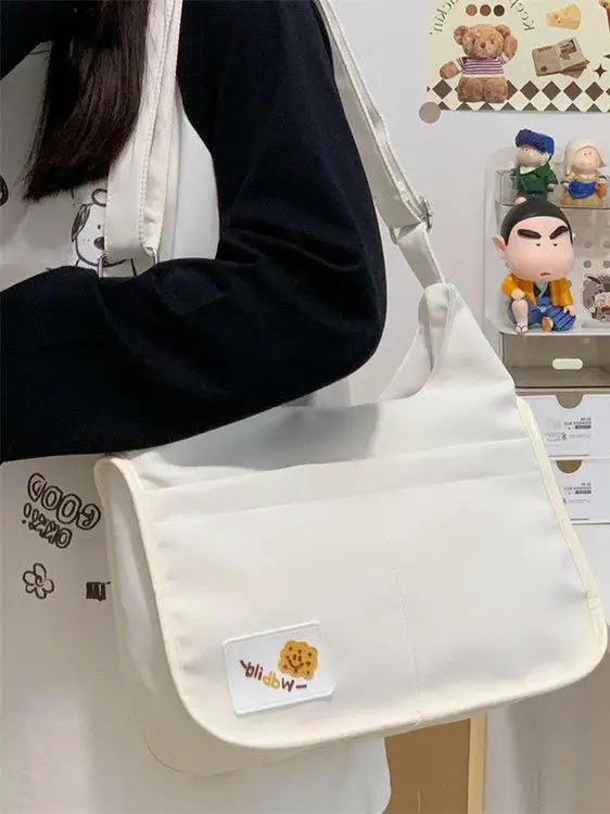 Original JK Uniform Double-Sided Pain-Free Satchel Crossbody Bag Fashionable Commuter Sporty Versatile Shoulder Bag