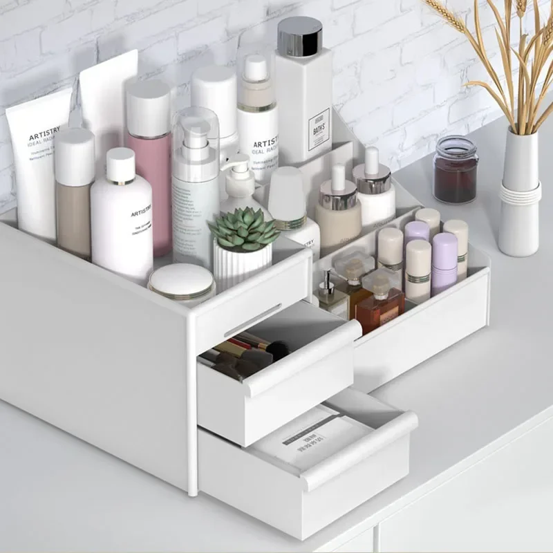 Skin Care Products Desktop Dormitory Desk Dressing Table Facial Mask Lipstick Shelf Save space Drawer-type Cosmetics Storage Box