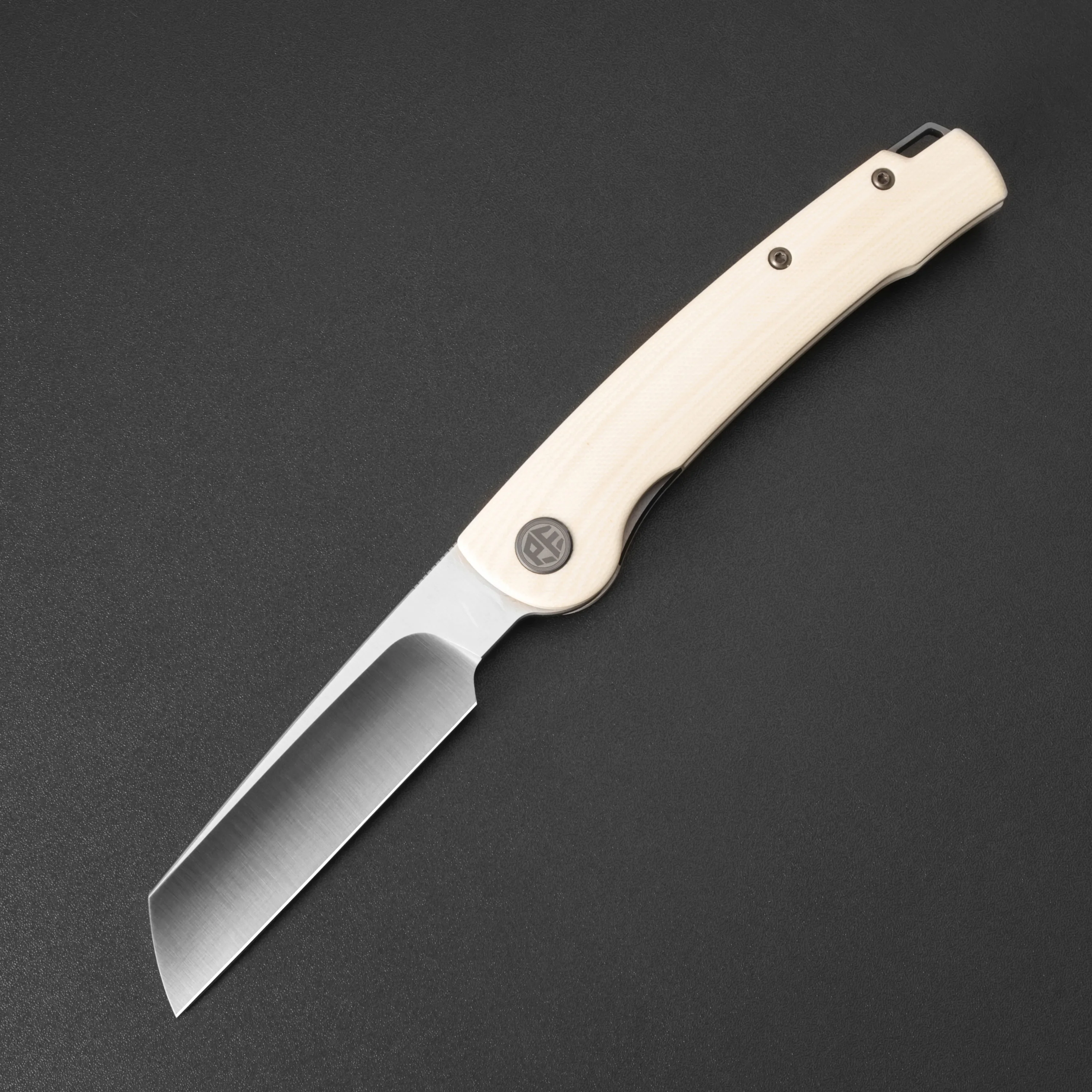 Petrified Fish PFE04 Quality Real Steel Folding Knives Wood Handle 154CM Steel Blade Survival Camping Pocket EDC Hand Tool