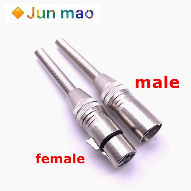 

1set Spring clip faucet male female three core KTV microphone special connector long tail spring XLR head XLR plug