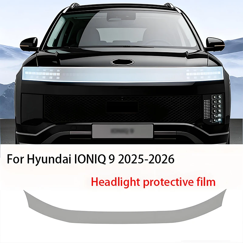 

Suitable for modern IONIQ 9 2025-2026 smoke black TPU headlight protective film, scratch resistant and UV resistant film