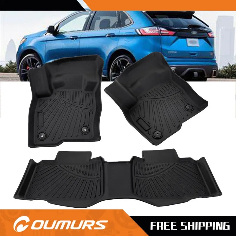 

Floor Mats Fit For Ford Edge 2015-2024 TPE 3D Molded All Weather Rubber Liners United States