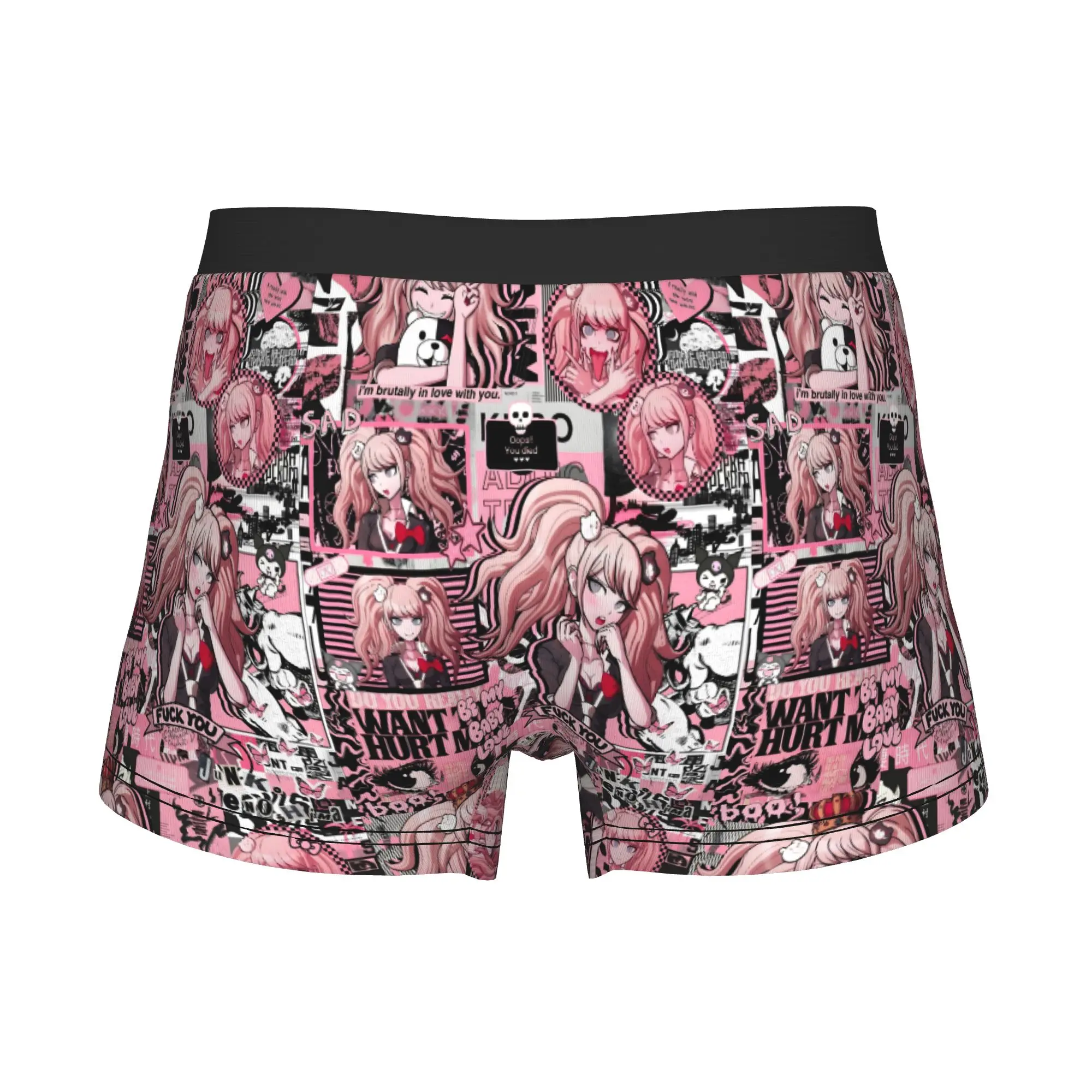 Junko Enoshima Boxer Shorts For Men 3D Printed Anime  Underwear Panties Briefs Soft Underpants