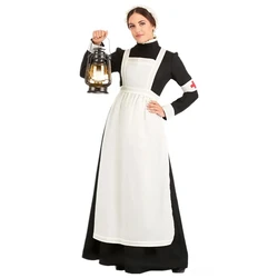 Women Renaissance Women Maid Dress Medieval Civil War Victorian Civil War Nurse Costume Cosplay Halloween Fantasia Dress Up