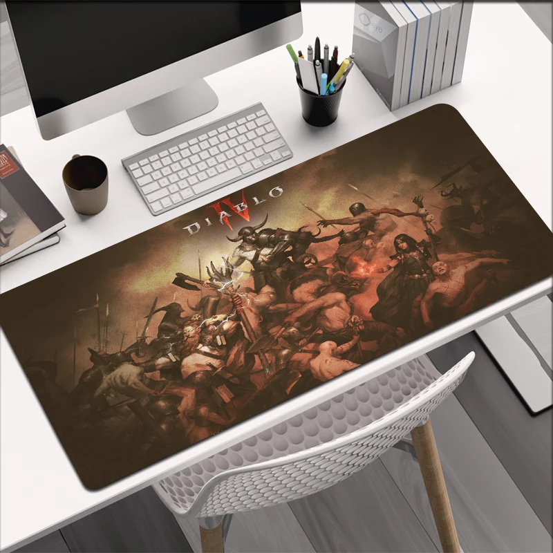 Large 40*90cm Diablo 4 Mouse Pad Mat XL Large Gaming Mousepad Gamer Keyboard Office Rubber Anti-slip Computer Laptop Desk Mat