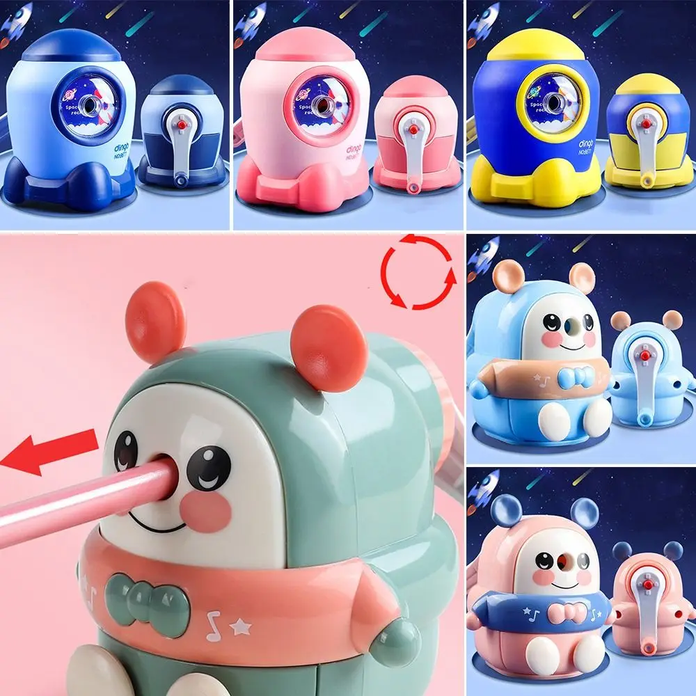 

Shaped Student Prize Cartoon Automatically Enters Lead Pencil Sharpener Two Gear Adjustable Hand-cranked Mechanical Tool