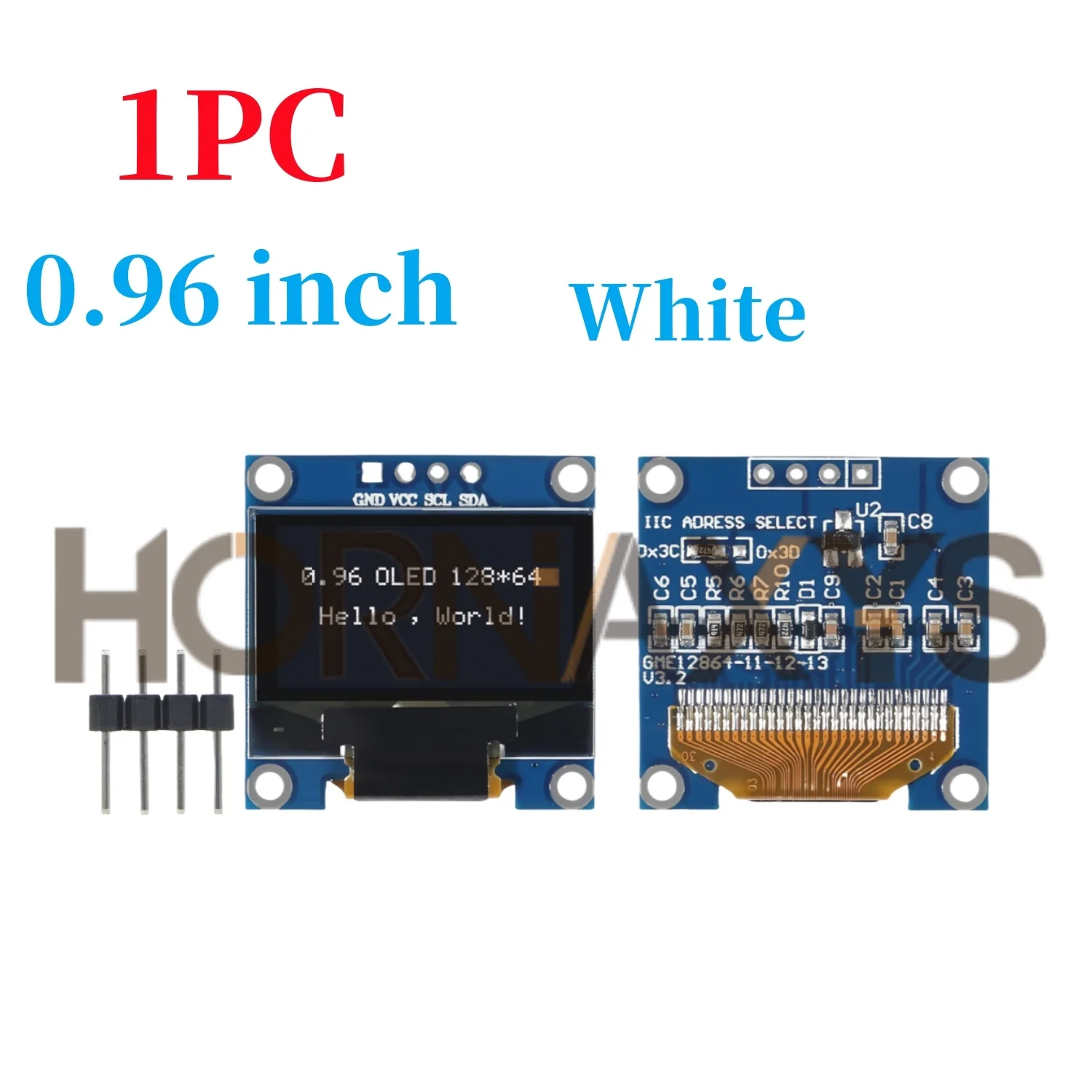 1-10 sztuk/0.96 Cal moduł wyświetlacza OLED SSD1315 biały/niebieski/żółty 128X64 4Pin IIC I2C szeregowy 12864 płyta ekranu LCD — zdjęcie produktu 2