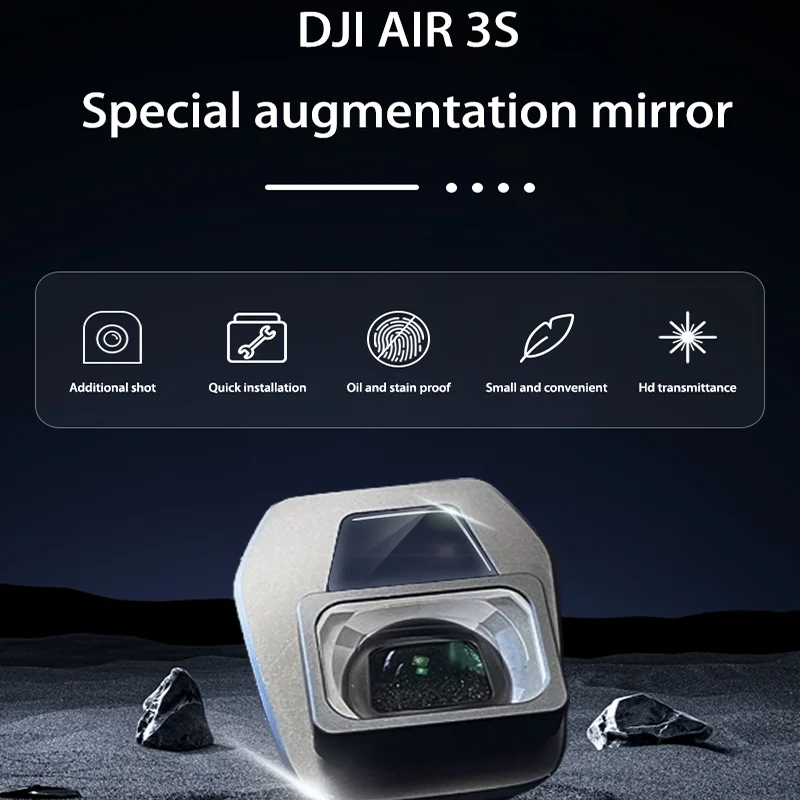 For DJI Air 3S Special Drone Lens Augmentation Mirror Wide Angle Filter High Definition Shooting 110 Degree Protective Accessory