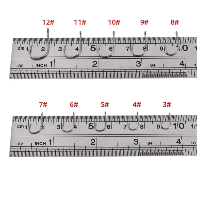 100 Stks/doos Vishaken Set Zoutwater Zoet Water Hoge Carbon Stalen Karper Vishaak Met Visgerei Doos Vissen Accessoires