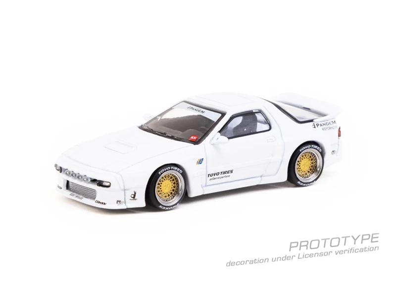 Tarmac Works 1:64 Pandem Mazda RX-7 FC3S White  Model Car