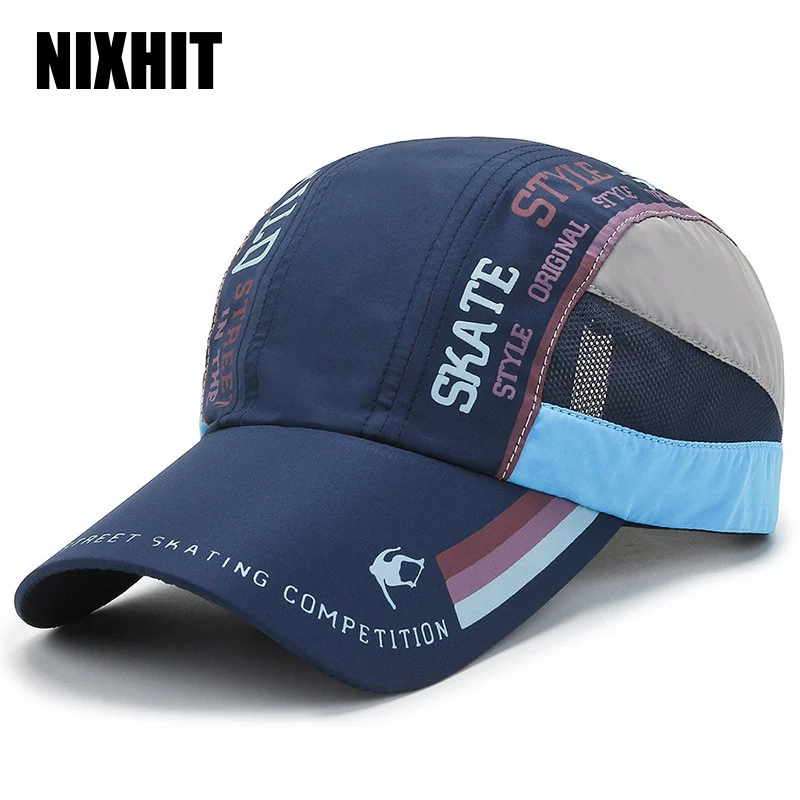 Casquette de baseball respirante pour hommes et femmes, séchage rapide, mince, sports de plein air, randonnée, cyclisme, pêche, planche à roulettes, chapeaux de course, été, A412