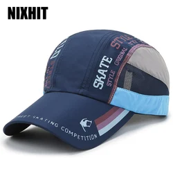 Summer Quick Drying Thin Breathable Baseball Cap For Men Women Outdoor Sports Hiking Cycling Fishing Skateboard Run Hats A412