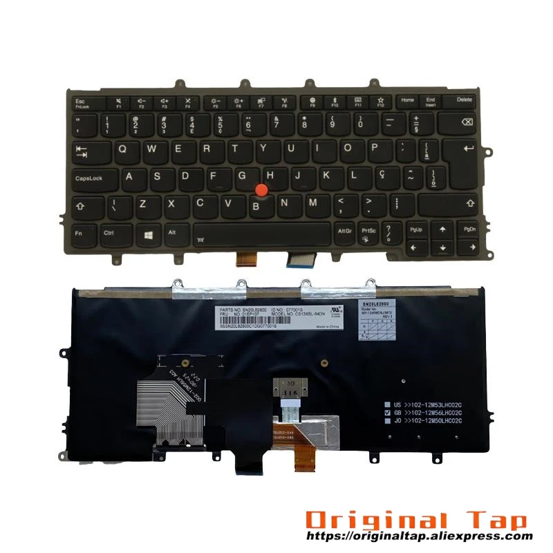 

Клавиатура BR с бразильской подсветкой для Lenovo Thinkpad X270 A275 01EN590 01EP066