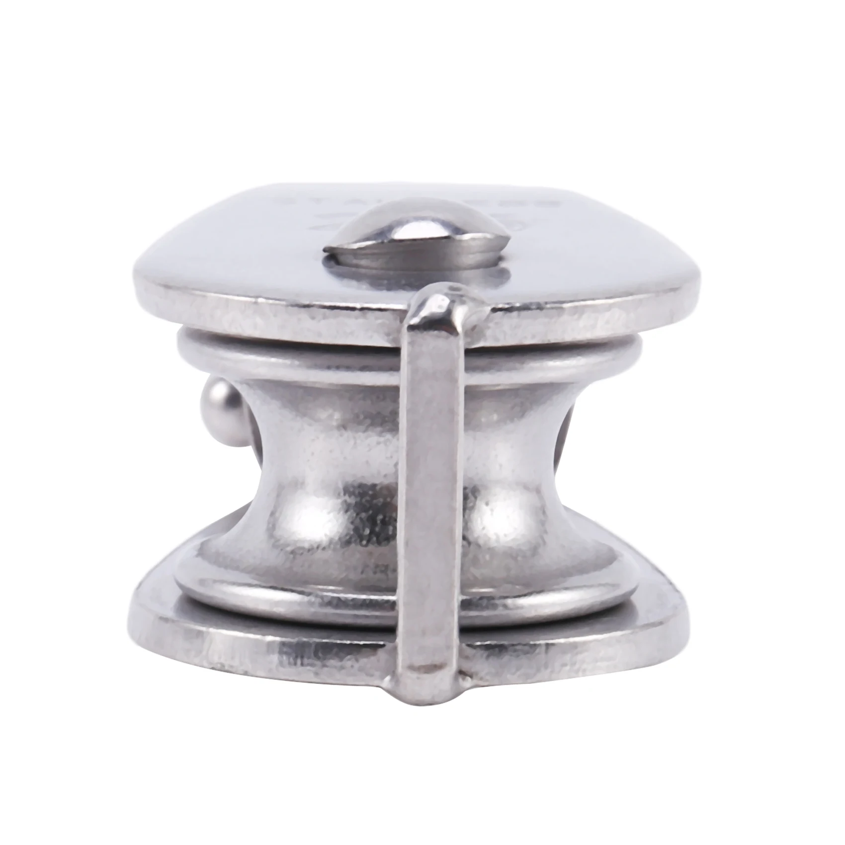 N96R 2Pcs 25MM Single Pulley Block In 304 Stainless Steel M25 Pulley Roller Loading 400Kg - Silver